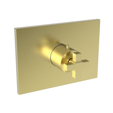 Newport Brass 3/4" Square Thermostatic Trim Plate With Handle in Satin Brass (Pvd) 3-3154TS-04